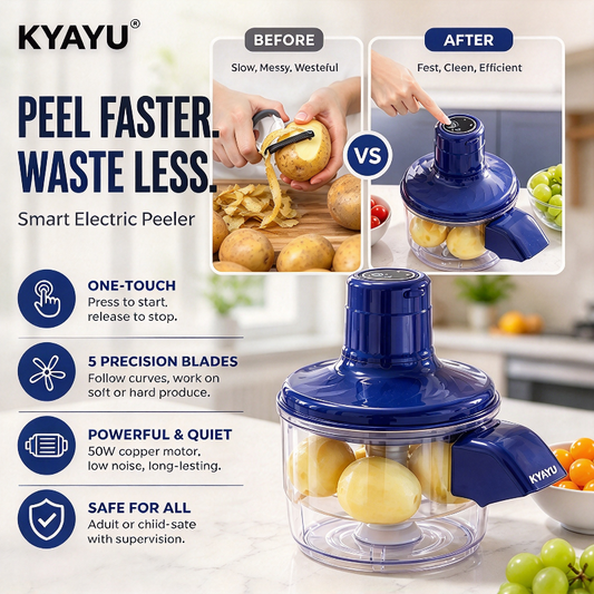 🥔 50% OFF! 🔪 Automatic electric peeler – safe, fast & effortless 🍎✨