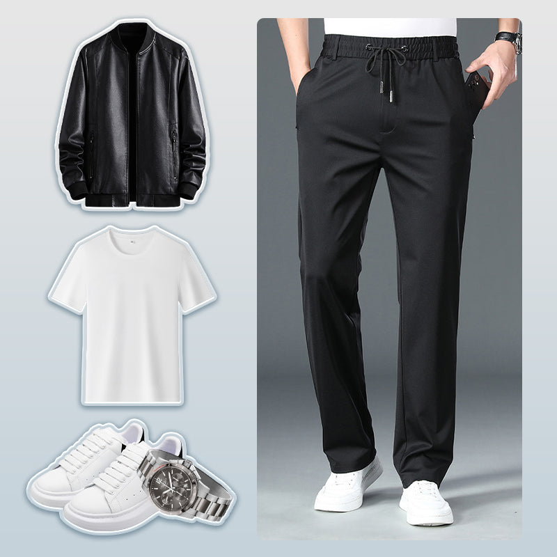MEN'S STRAIGHT ANTI-WRINKLE CASUAL PANTS — 💐Spring Sale 50% Off🎉