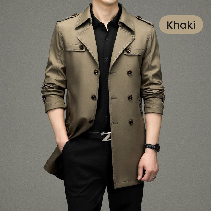 ⏳Limited-time 50% off⏰Men's Double-Breasted Windproof Trench Coat🧥