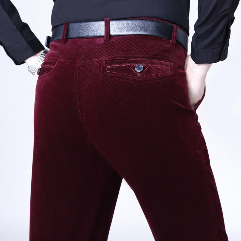Men's Stretchy Corduroy Straight Long Pants—buy 2 free shipping