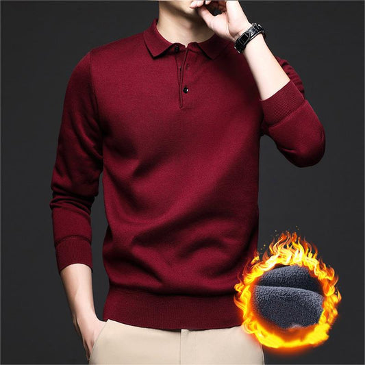 Men's Lightweight & Warm Casual Basic Collared Knit Sweater
