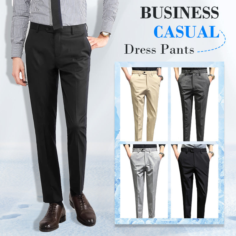 Business Casual Dress Pants with Adjusting Elastic Band – kyayu