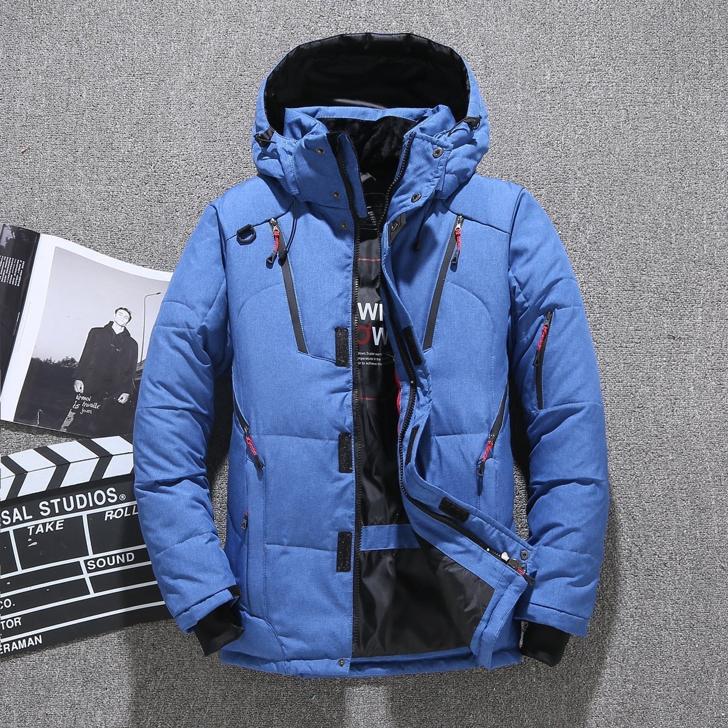 ❄️Men’s White Duck Down Parka Winter Warm Jacket