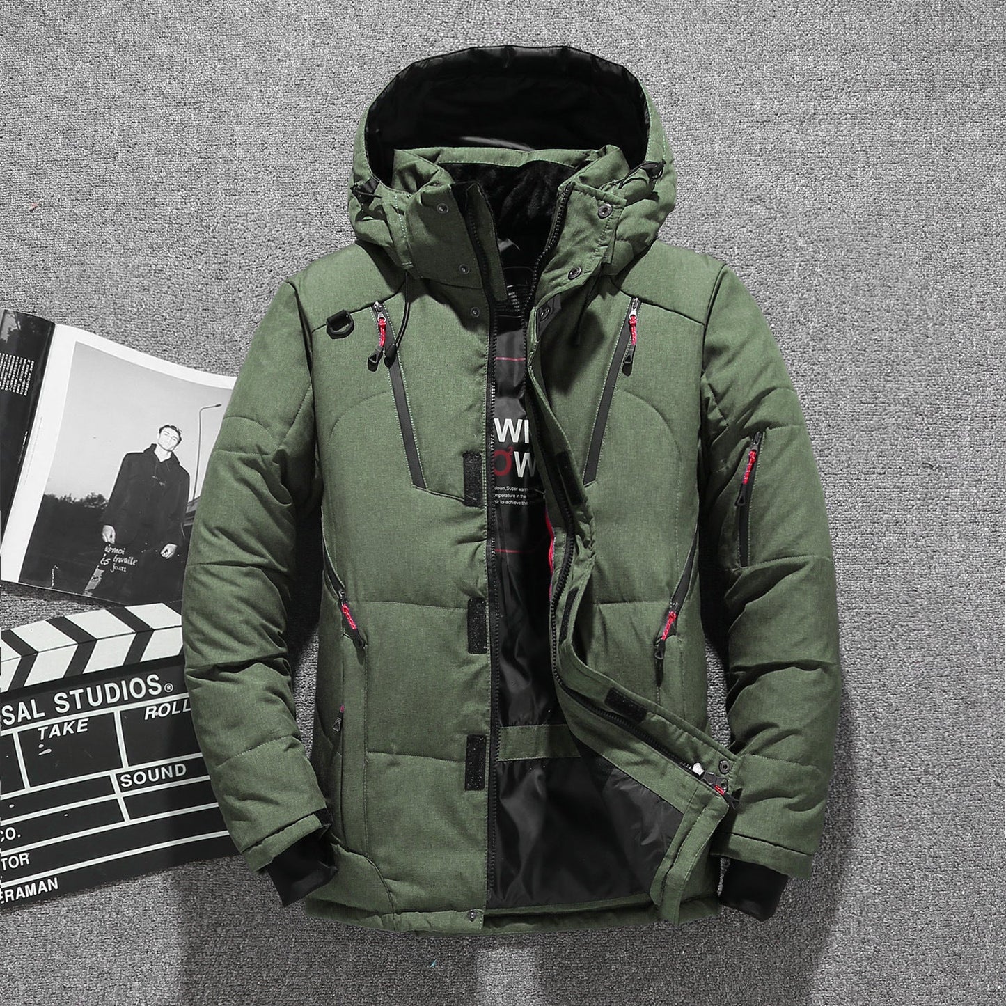❄️Men’s White Duck Down Parka Winter Warm Jacket