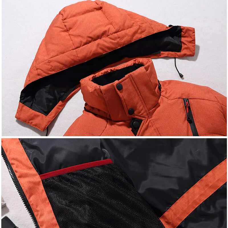 ❄️Men’s White Duck Down Parka Winter Warm Jacket