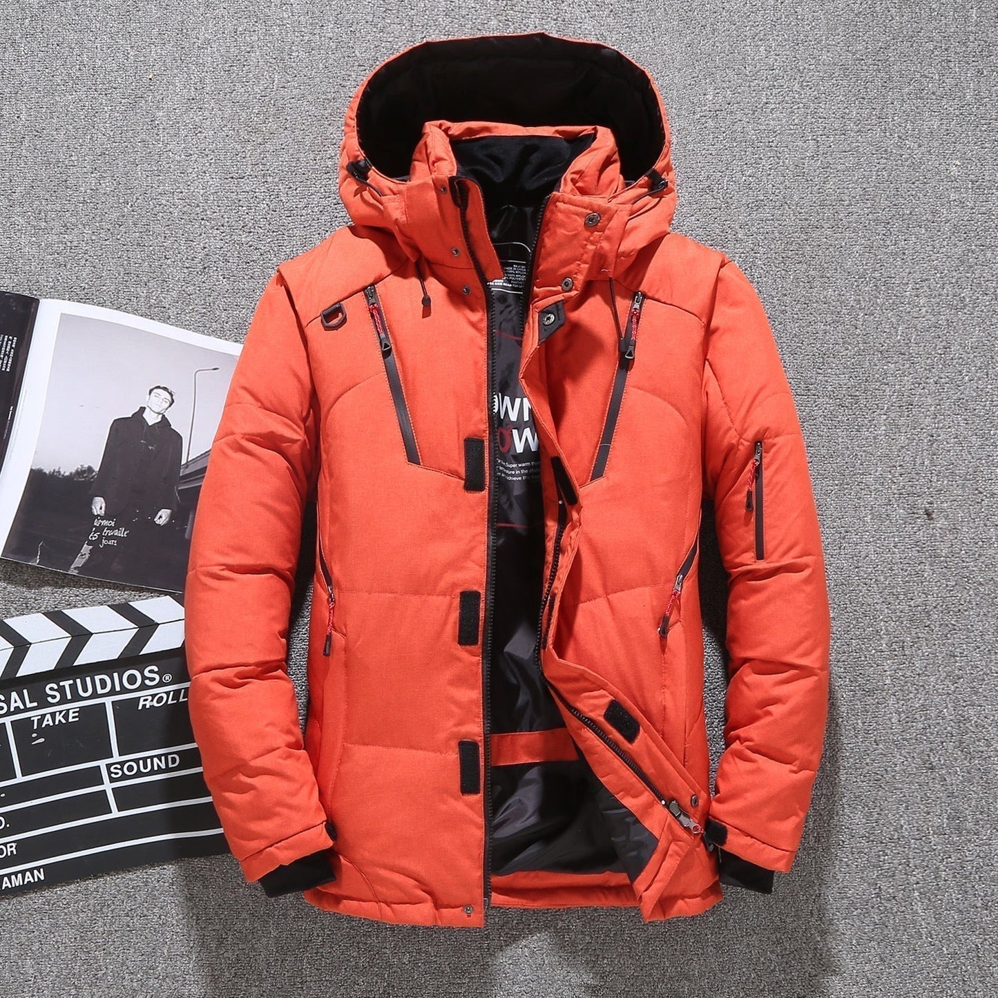 ❄️Men’s White Duck Down Parka Winter Warm Jacket