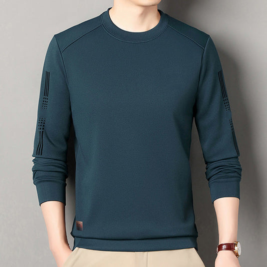 Men's Printed Crewneck Thickened Bottoming Sweatshirt