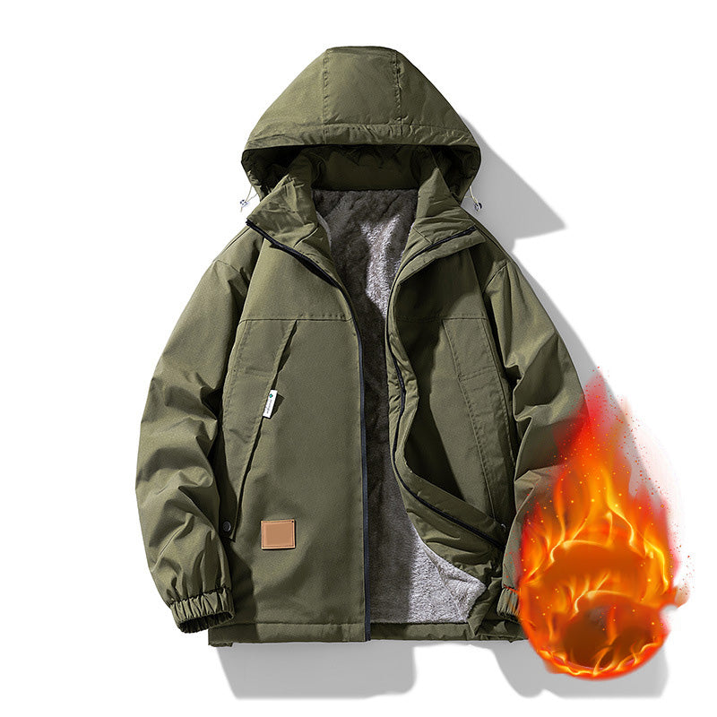 Men's Casual Warm Zip-Up Hooded Jacket(50% OFF)