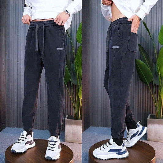 Men's Warm Drawstring Relaxed Sweatpants