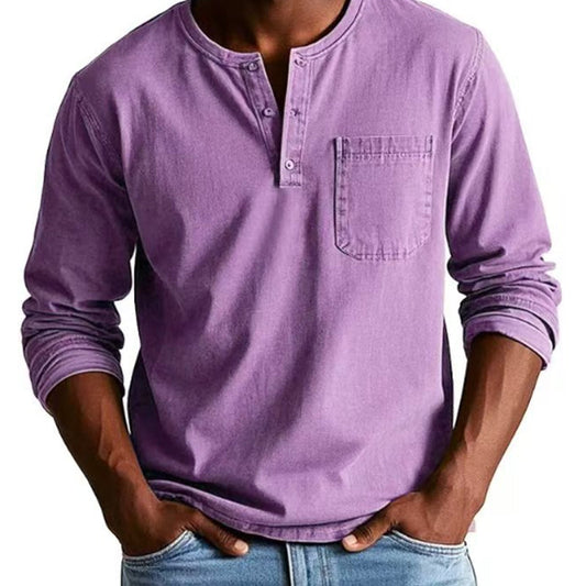 🔥 HOT SALE 50% OFF🔥Men's Fashion Vintage Distressed Pocket Long-Sleeve Shirt