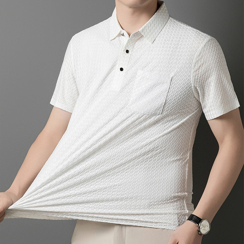 šMenās Textured Short-Sleeve Shirtš