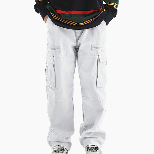 Men’s Trendy Loose Fit Pants with Multi-Pocket