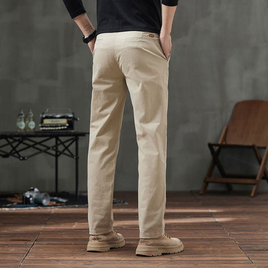 Men's Straight Fit Casual Pants with Pockets