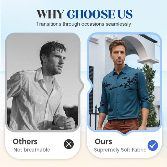 Men’s Classic Oriental Landscape Thermal Shirt