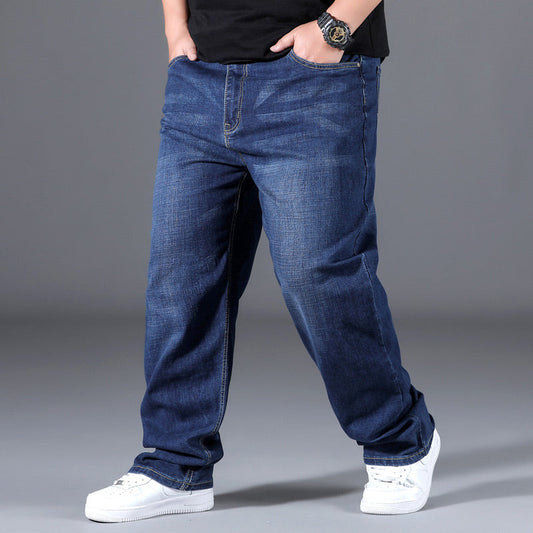 Stylish Loose High Stretch Straight Leg Jeans