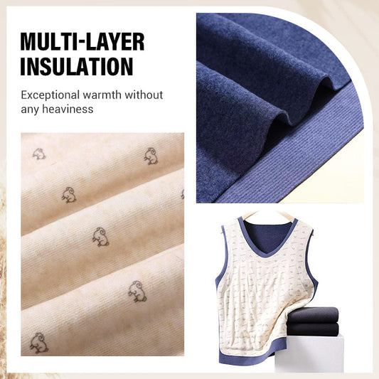 Men's Seamless Solid Color Thermal Vest