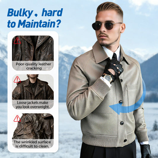 ⏰50% OFF💥💥Men's Classic Faux Leather Jacket