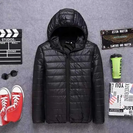 Men's Warm Quilted Hooded Puffer Jacket