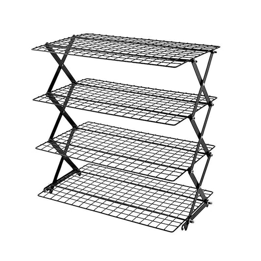⏳LIMITED-TIME 50% OFF! 🔥Kyayu™ Stackable Folding Metal Storage Rack – 3/4-Level Expandable Organizer – Perfect for Spices, Snacks, and Essentials in Kitchen, RV, or Camping Setup