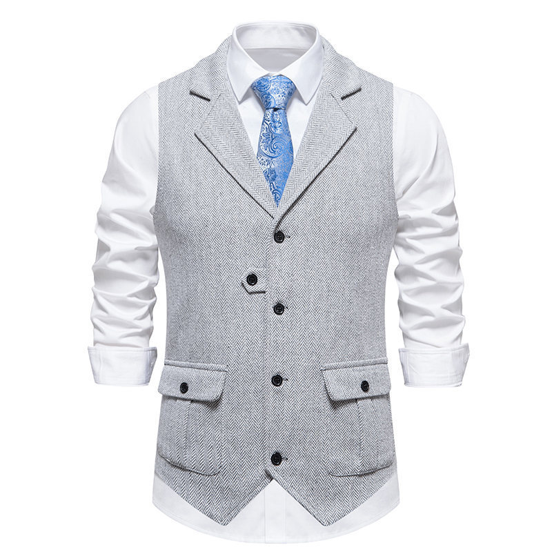 ๐ 50% OFF! ๐ Men's Classic Herringbone Tweed Suit Vest โ Vintage Texture, Adjustable Fit & Premium Cotton Blend ๐๐งฅ
