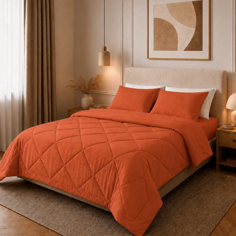 🛏️ LIMITED-TIME 50% OFF! ☁️ Brushed Microfiber Comforter Set – All-season, Moisture-wicking, Diamond Quilting ✨