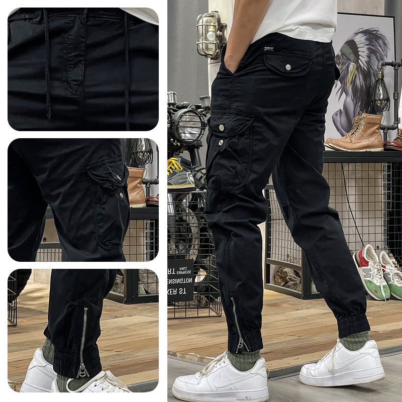 Men's Multi-Pockets Drawstring Elastic Waist Cargo Pants — 💐Spring Sale 50% Off🎉