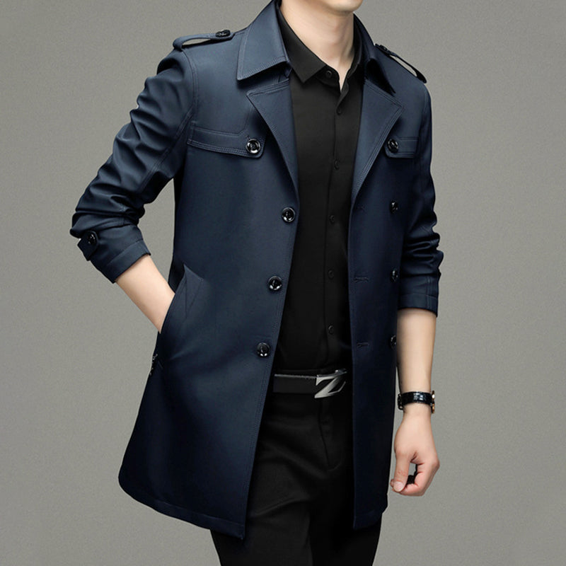 ⏳Limited-time 50% off⏰Men's Double-Breasted Windproof Trench Coat🧥