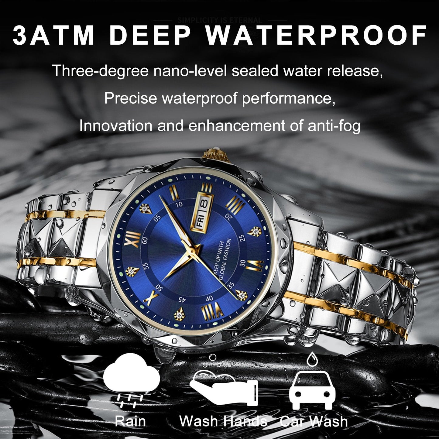 KYAYU™ Prism Quartz Watch — waterproof with luminous