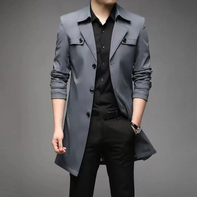 🔥Hot Sale 57% off🔥Mid-length Business Style Trench Coat