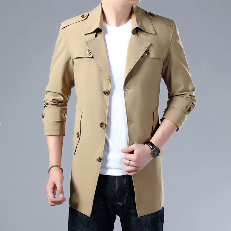 🔥Hot Sale 57% off🔥Mid-length Business Style Trench Coat