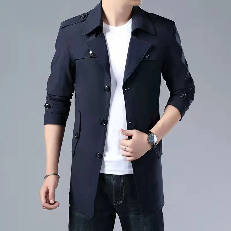 🔥Hot Sale 57% off🔥Mid-length Business Style Trench Coat