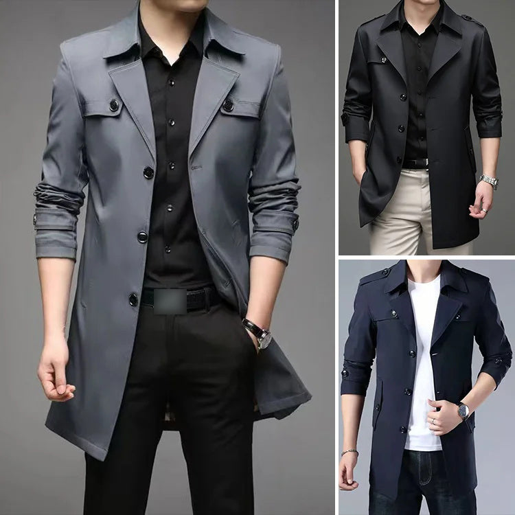 🔥Hot Sale 57% off🔥Mid-length Business Style Trench Coat