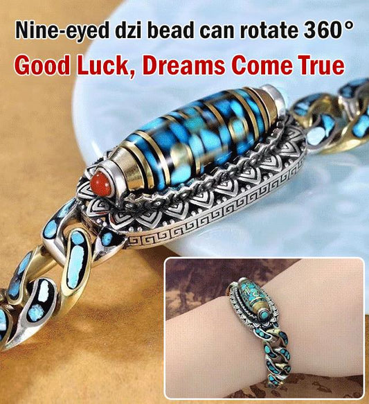 ✨Limited Time Offer🔮 Turquoise Six Character Nine Eyes Dzi Bead Bracelet 🌌