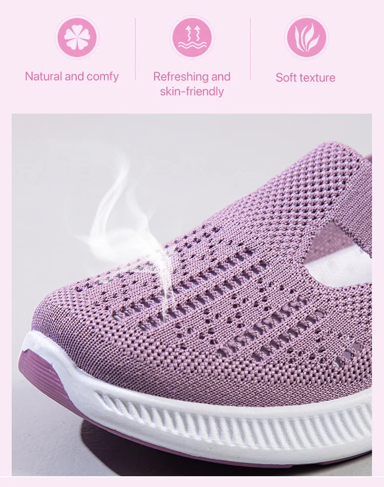 Upgraded Mesh breathable non-slip soft sole slip-on women's shoes