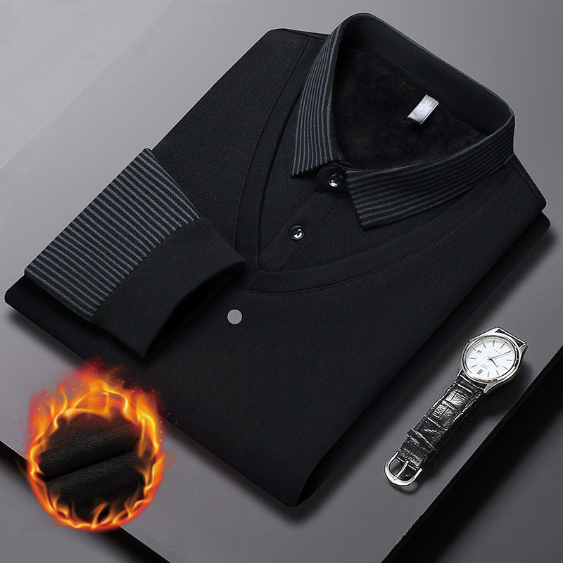 💕Men's Lapel Faux Two-Piece Knitted Shirt