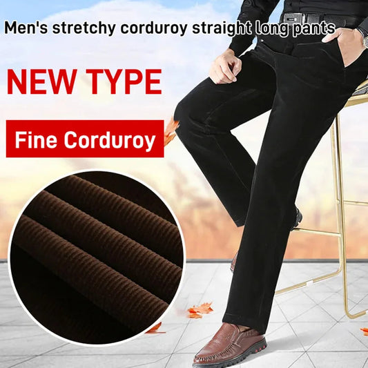 Men's Stretchy Corduroy Straight Long Pants—buy 2 free shipping