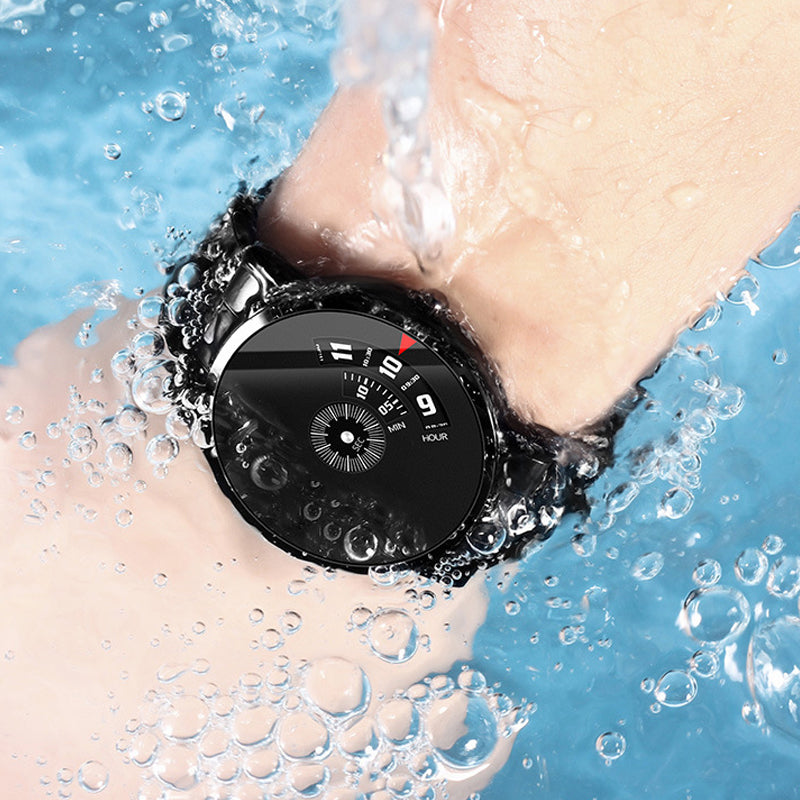 Men's waterproof automatic watch—with steel/mesh/leather watch strap