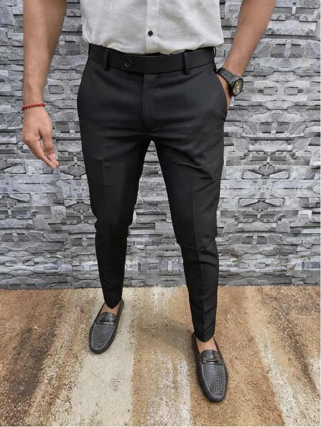 Solid Slim Fit Formal PANTS — 🔥Summer sale Sale 50% Off