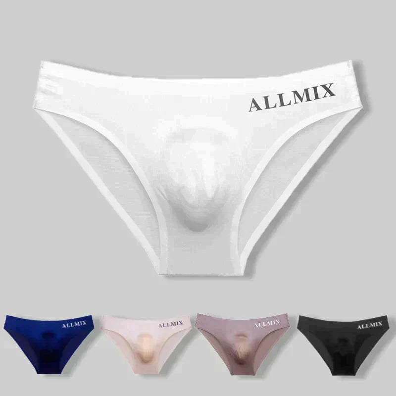 Sexy transparent breathable comfortable 3D ice silk Brife Shorts
