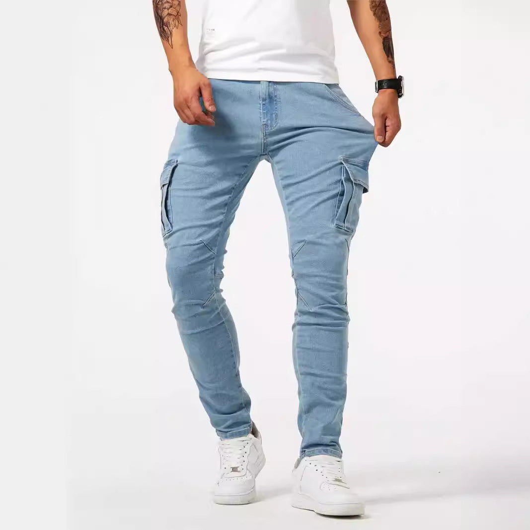 KYAYU™ SLIM-FIT CARGO JEANS