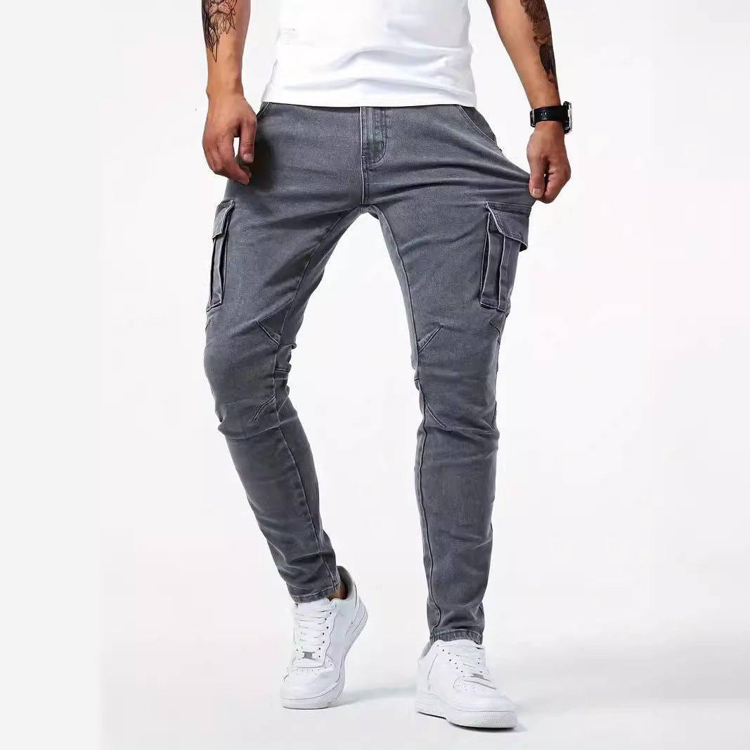 KYAYU™ SLIM-FIT CARGO JEANS