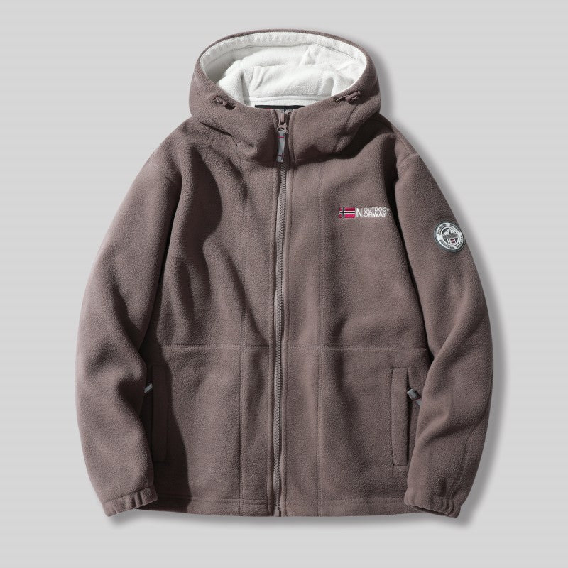 Double-Layer Fleece Hooded Jacket—Free Shipping＆50% OFF