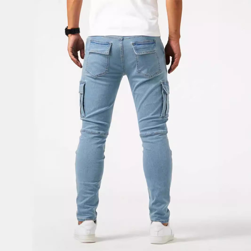 KYAYU™ SLIM-FIT CARGO JEANS