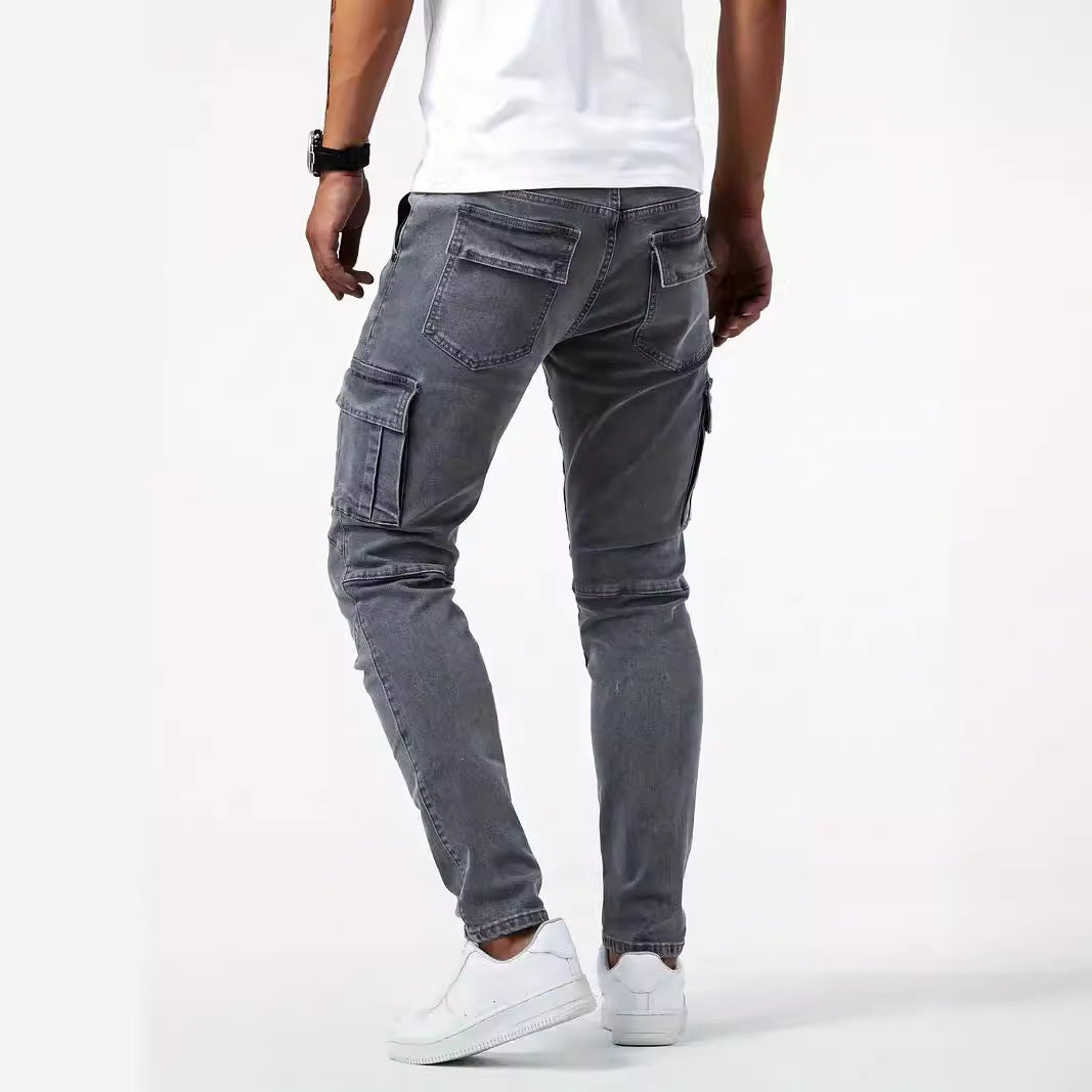 KYAYU™ SLIM-FIT CARGO JEANS