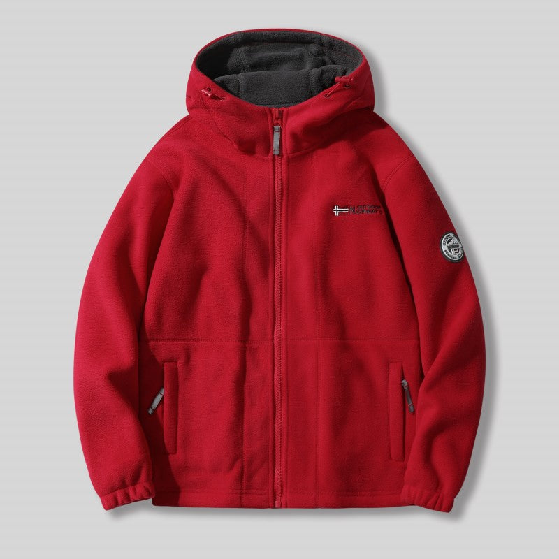 Double-Layer Fleece Hooded Jacket—Free Shipping＆50% OFF