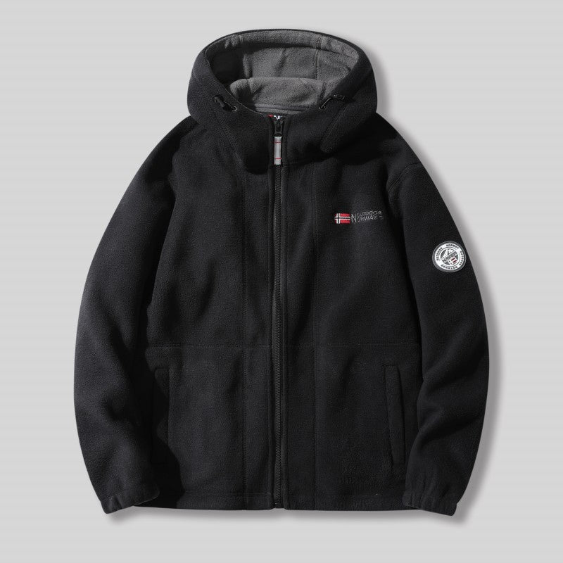 Double-Layer Fleece Hooded Jacket—Free Shipping＆50% OFF