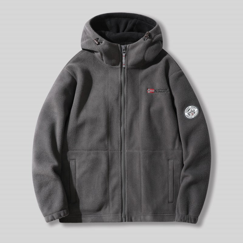 Double-Layer Fleece Hooded Jacket—Free Shipping＆50% OFF