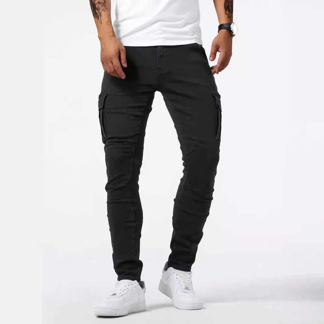 KYAYU™ SLIM-FIT CARGO JEANS