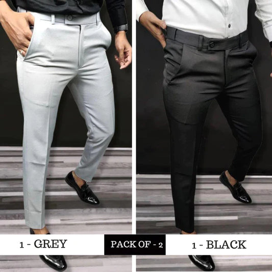 Solid Slim Fit Formal PANT—Buy 2 Free Shipping(50% OFF)