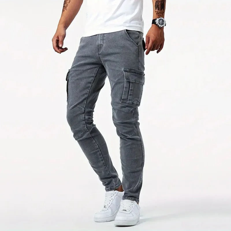 KYAYU™ SLIM-FIT CARGO JEANS